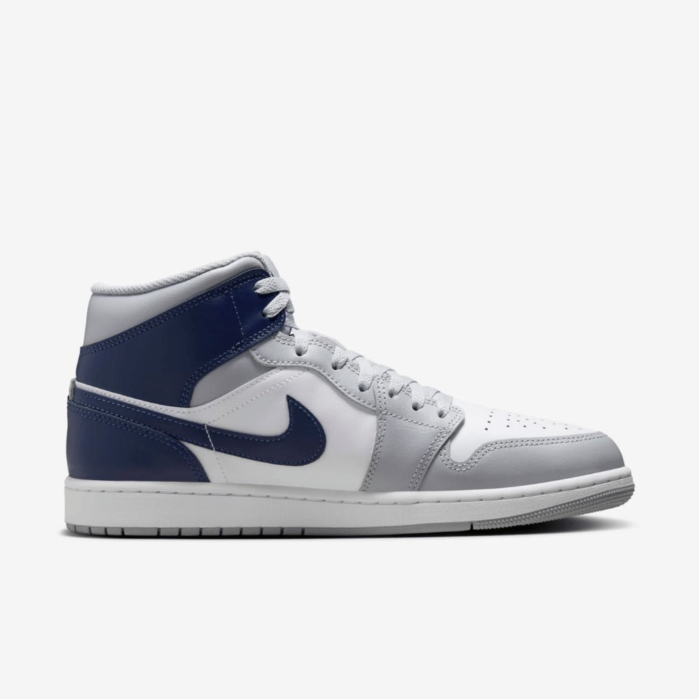 Tênis Retro 1 Mid Wolf Grey Midnight Navy