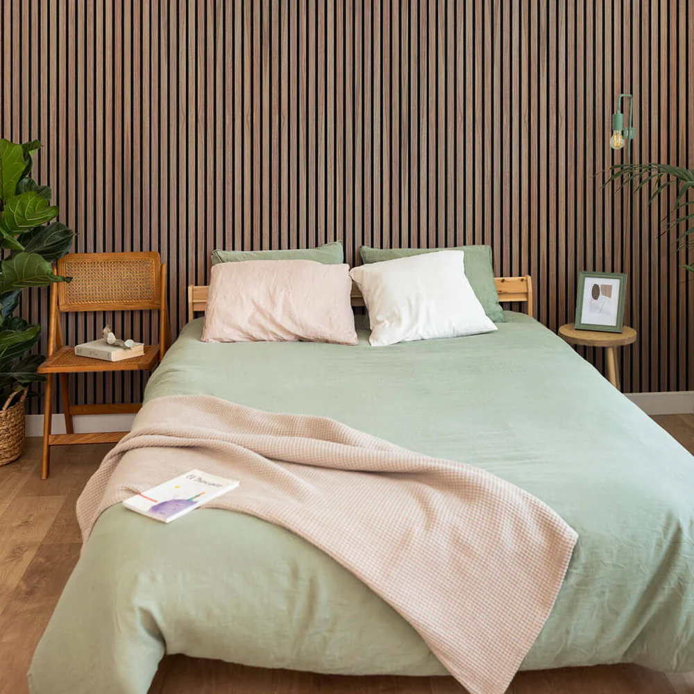 HEMVI™ Premium Acoustic Slat Panel — Natural Oak