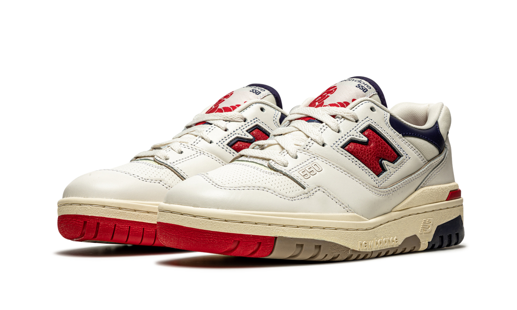Court 550 Aime Leon Dore White Navy Red