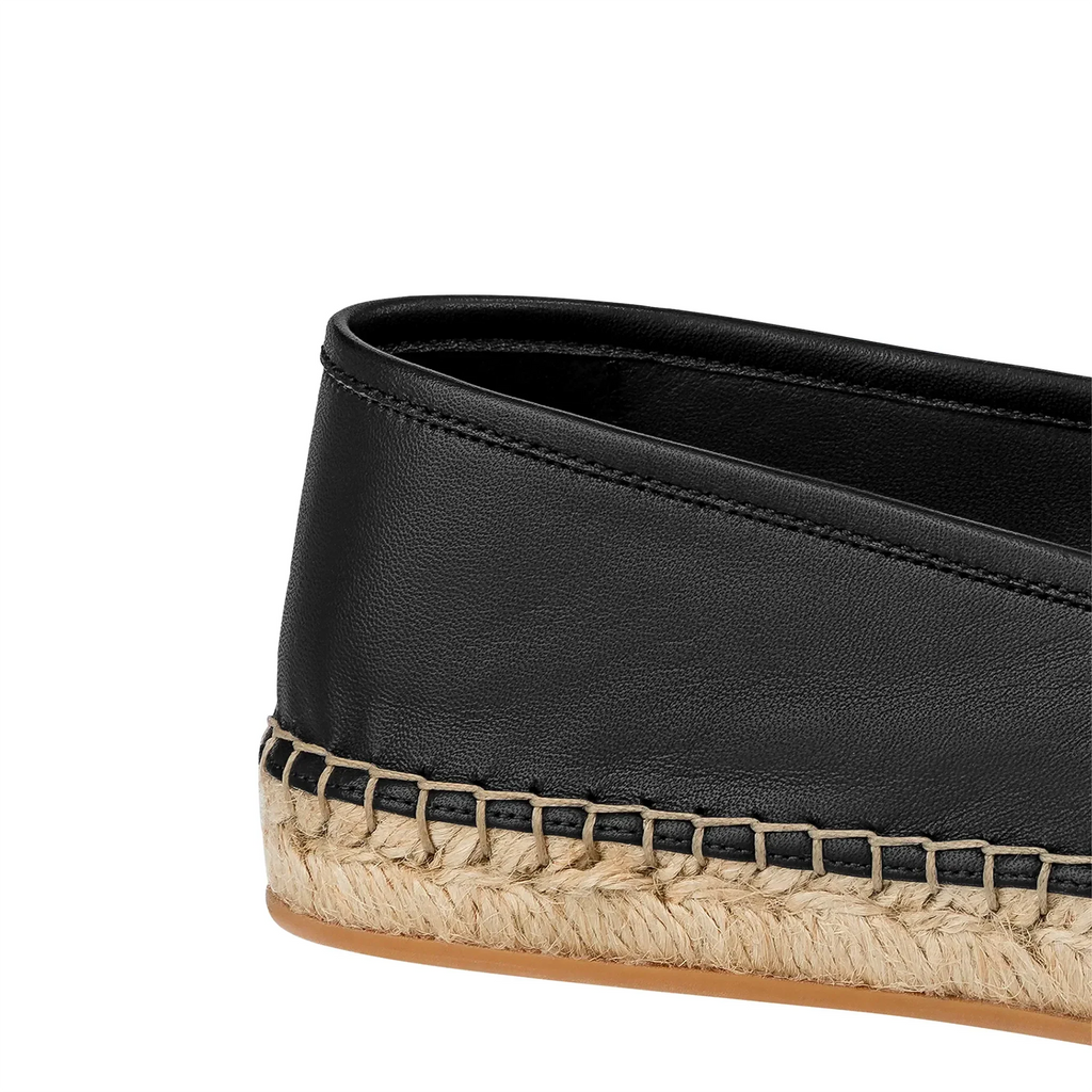 Starboard Leather Black Espadrilles