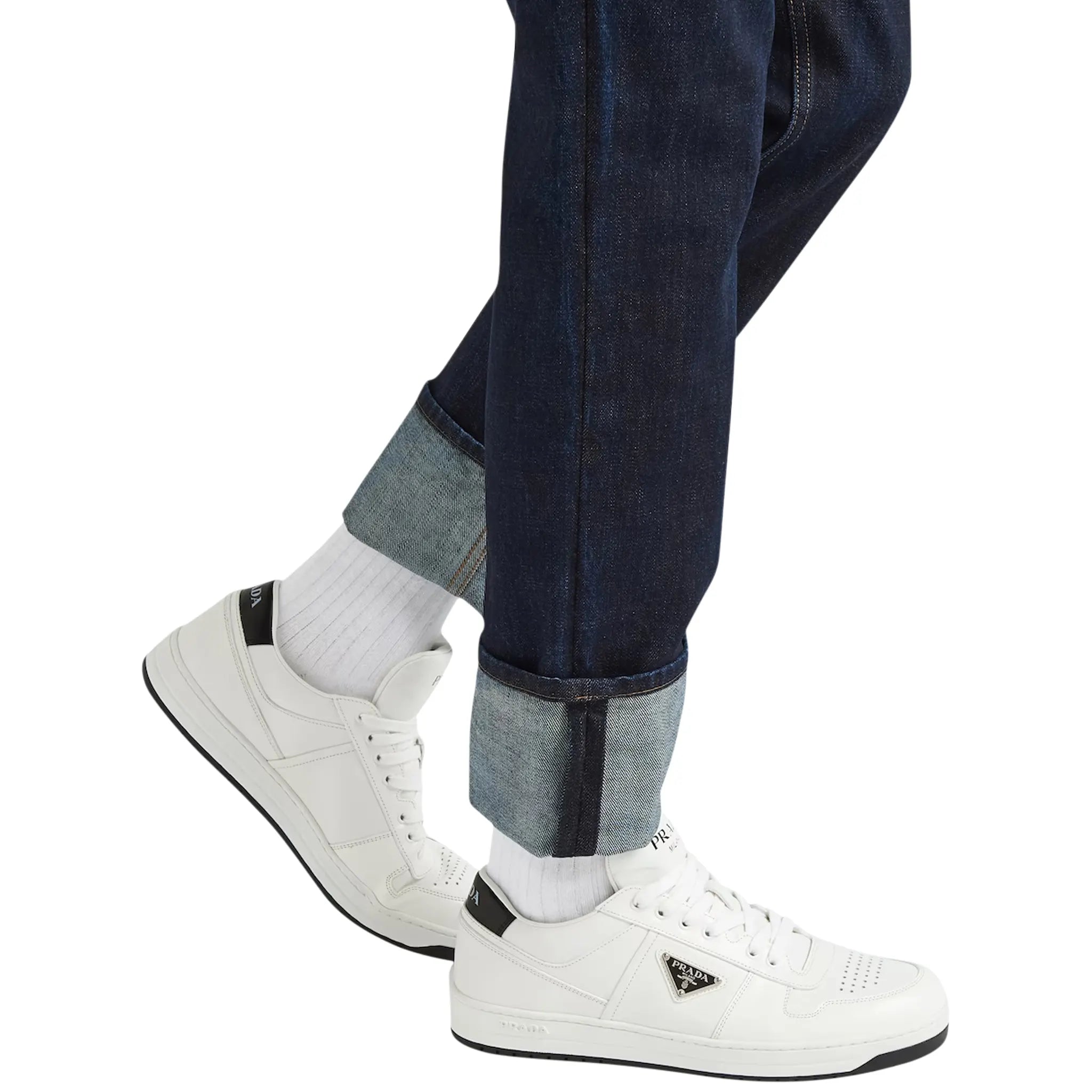 Downtown Triangle Logo White Black Sneaker